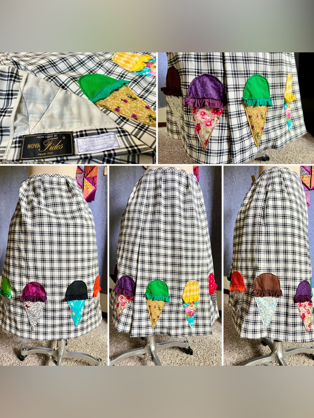 Ice Cream Cone Skirt with Pockets!
